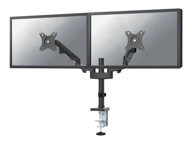 Neomounts DS70-750BL2 - Mounting kit (desk mount) - full-motion adjustable dual arm - for 2 LCD displays - black - screen size: 17\"-27\" - clamp mountable, grommet