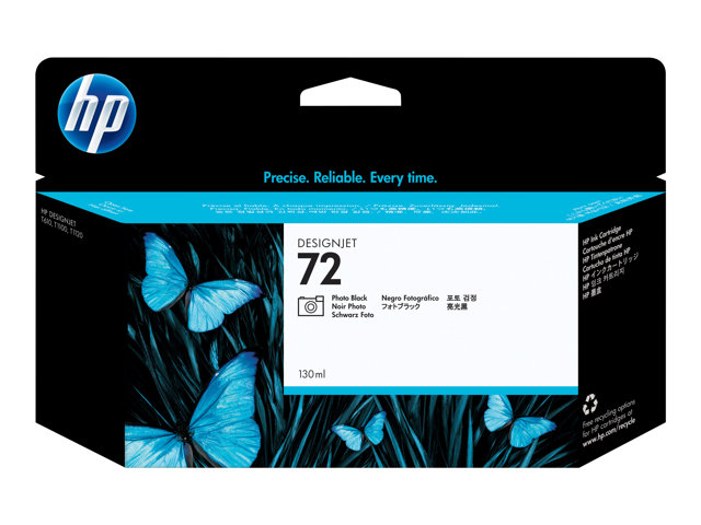 HP 72 - 130 ml - photo black - original - DesignJet - ink cartridge - for DesignJet T1100, T1100ps, T1200, T1200ps, T1300, T610, T620, T770, T790