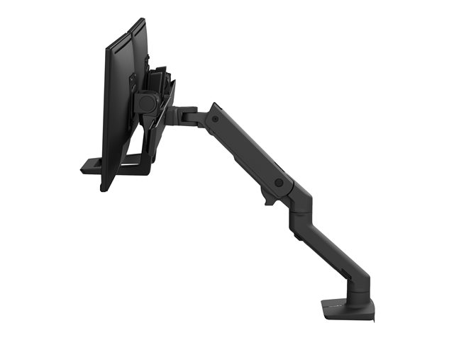 Ergotron HX - Mounting kit (handle, articulating arm, desk clamp mount, grommet mount, 2 pivots, mounting hardware, extension part, hinge bow) - for 2 monitors - matte black - screen size: up to 32\"