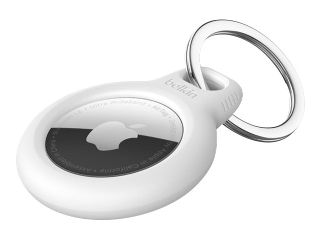 Belkin Secure holder with Keyring for Airtag - 2 Pack Blk/Wht