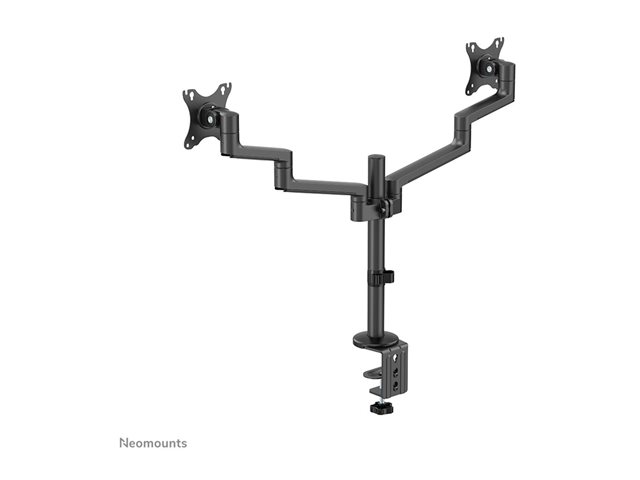 Neomounts DS60-425BL2 - Mounting kit (articulating arm) - full-motion - for 2 monitors - steel - black - screen size: 17\"-27\" - desk-mountable