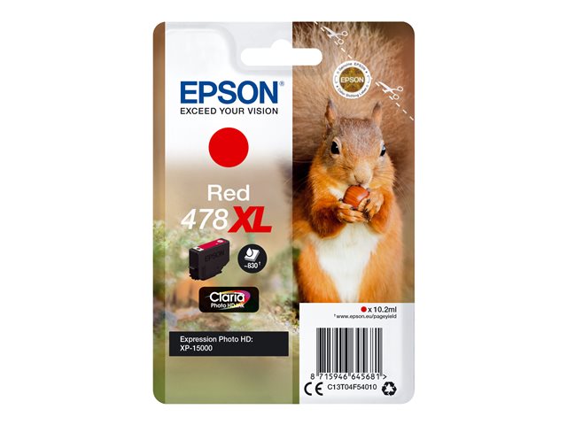 Epson 478XL - 10.2 ml - high capacity - red - original - ink cartridge - for Expression Home HD XP-15000