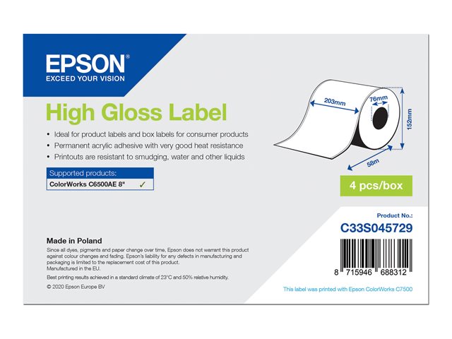 High Gloss Label Continuous