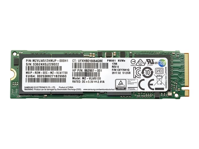 HP - SSD - 512 GB - internal - M.2 2280 - PCIe 4.0 x4 (NVMe) - for HP Z1 G8, Z1 G9, Elite 600 G9, 800 G9, EliteOne 800 G8, Pro 260 G9, 400 G9, ProDesk 405 G8