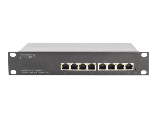 L2 MANAGED GIGABIT ETHERNET SWITCH 8-PORT 10 INCH