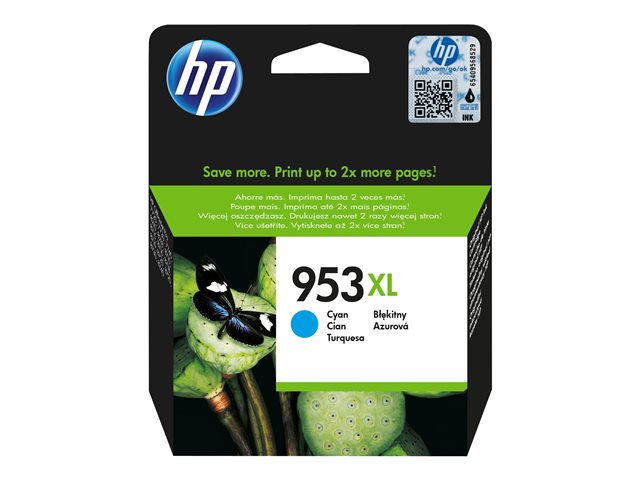 HP 953XL - 18 ml - High Yield - cyan - original - blister - ink cartridge - for Officejet Pro 77XX, 82XX, 87XX
