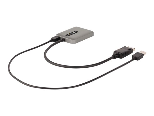 StarTech.com DP to Dual HDMI MST HUB, Dual HDMI 4K 60Hz, DisplayPort Multi Monitor Adapter with 1ft (30cm) Cable, DP 1.4 Multi Stream Transport Hub, DSC | HBR3, DP to 2x HDMI Ports - DP to HDMI Splitter (MST14DP122HD) - Adapter - DisplayPort male to HDMI female - grey
