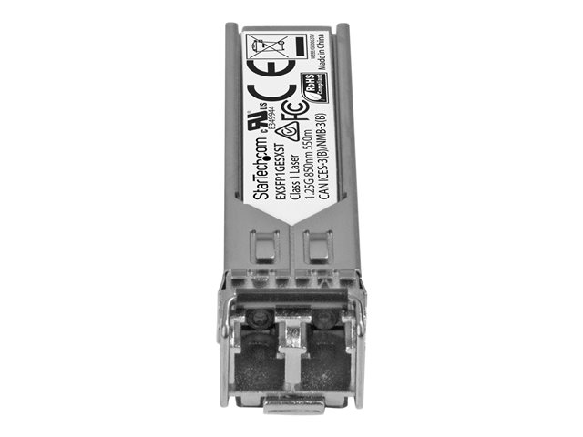 StarTech.com Juniper EX-SFP-1GE-LX Compatible SFP Module, 1000BASE-LX, 1GbE Single Mode (SMF) Fiber Optic Transceiver, 1GE Gigabit Ethernet SFP, LC Connector, 10km, 1310nm, DDM, Mini GBIC - Lifetime Warranty (EXSFP1GELXST) - SFP (mini-GBIC) transceiver module (equivalent to: Juniper EX-SFP-1GE-LX) - 1GbE - 1000Base-LX - LC single-mode - up to 10 km - 1310 nm