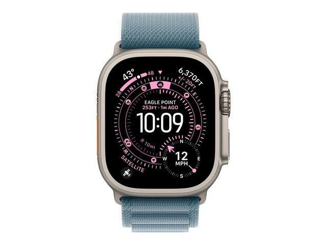 49mm Light Blue AlpineLoop -Small - Natural Titanium Finish