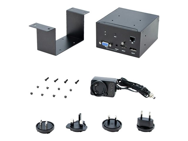 StarTech.com Audio / Video Module for Conference Table Connectivity Box - Mounting plate - mini-phone 3.5mm, HDMI, DisplayPort, RJ-45, VGA - black - for P/N: BEZ4MOD, BOX4MODULE
