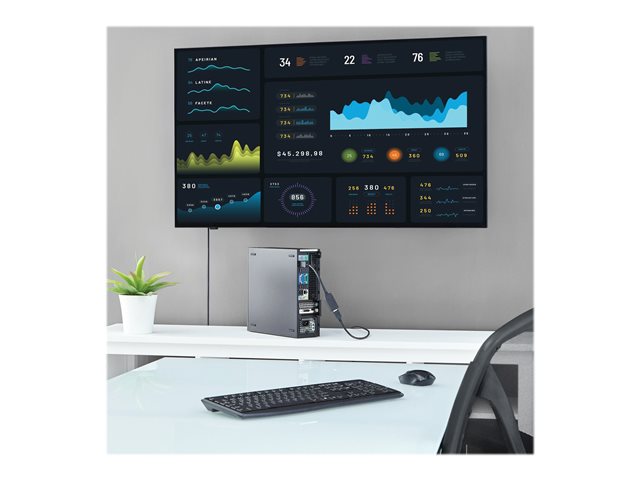 StarTech.com DisplayPort to HDMI Adapter - 1920 x 1200 - DP to HDMI Converter - Plug and Play DisplayPort to HDMI Dongle (DP2HDMI) - Adapter - DisplayPort male to HDMI female - 24 cm - black - for P/N: MST14DP123DP, MSTCDP123DP, SV231QDPU34K, TB3DK2DPPDUE, TB3DKDPMAW, TB3DKDPMAWUE