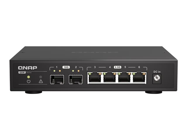 QNAP QSW-2104-2S - Switch - unmanaged - 2 x 10 Gigabit SFP+ + 4 x 2.5GBase-T - desktop