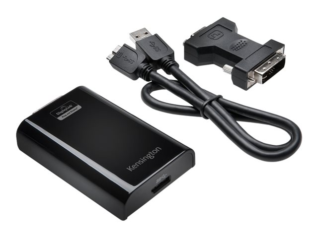 Kensington Universal Multi-Display Adapter - External video adapter - USB 3.0 - DVI - black