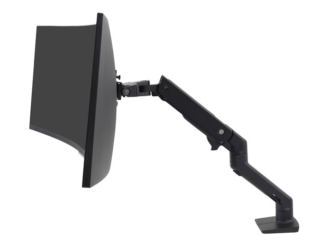 Ergotron HX - Mounting kit (articulating arm, desk clamp mount, extender arm, grommet mount, pivot) - Constant Force Technology - for LCD display/ curved LCD display - matte black - screen size: up to 49\"