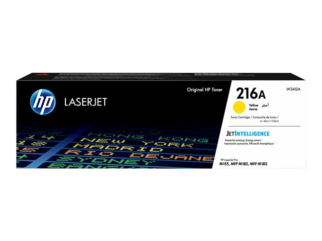 HP 216A - Yellow - original - LaserJet - toner cartridge (W2412A) - for Color LaserJet Pro M155a, MFP M182n, MFP M182nw, MFP M183fw