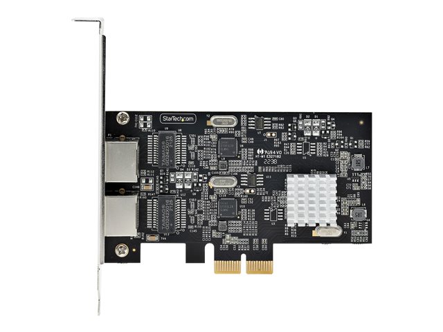 StarTech.com 2-Port 2.5Gbps NBASE-T PCIe Network Card, Intel I225-V, Dual-Port Computer Network Card, Multi-Gigabit NIC, PCI Express Server LAN Card, Desktop Ethernet Interface - Network adapter - PCIe 2.0 x2 low profile - 10M/100M/1G/2.5 Gigabit Ethernet x 2 - black