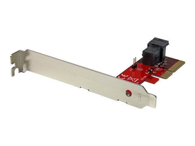StarTech.com 4-Lane PCI Express to SFF-8643 Adapter for PCIe NVMe U.2 SSD - U.2 2.5\" NVMe SSD Adapter (PEX4SFF8643) - Interface adapter - 2.5\" - Expansion Slot to U.2 - SAS 12Gb/s - PCIe x4 - red