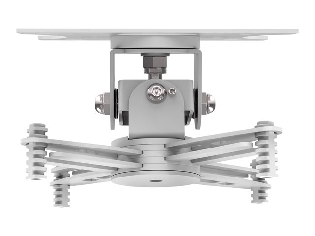 VISION Professional Close-Coupled Projector Ceiling Mount - LIFETIME WARRANTY - no pole - supports projector 110 mm or 4.3 inches below ceiling - fits most projectors - obstruction free cable management - Includes retrofitting ceiling trim disc, sloping ceiling mechanism - white