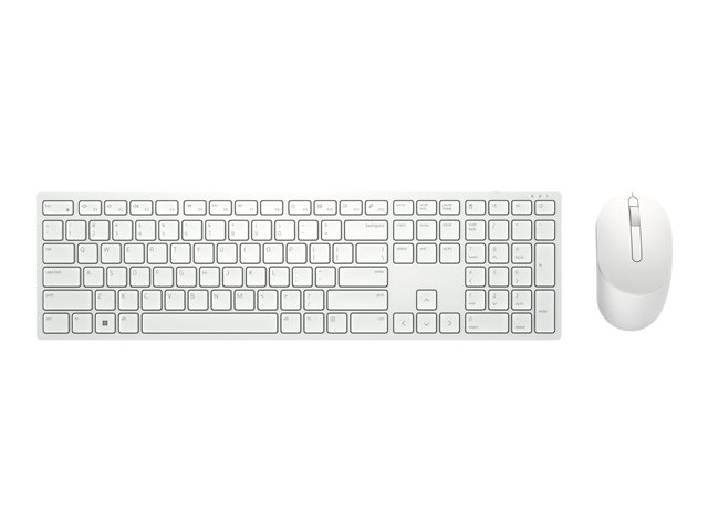 Dell Pro KM5221W - Keyboard and mouse set - wireless - 2.4 GHz - AZERTY - Belgium - white