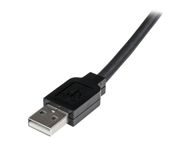 StarTech.com 35m USB 2.0 Active Extension Cable - M/F - USB extension cable - USB (M) to USB (F) - USB 2.0 - 115 ft - active - black - USB2AAEXT35M - USB extension cable - USB (M) to USB (F) - USB 2.0 - 35 m - active - black - for P/N: SVA5H2NEUA, UUSBOTG
