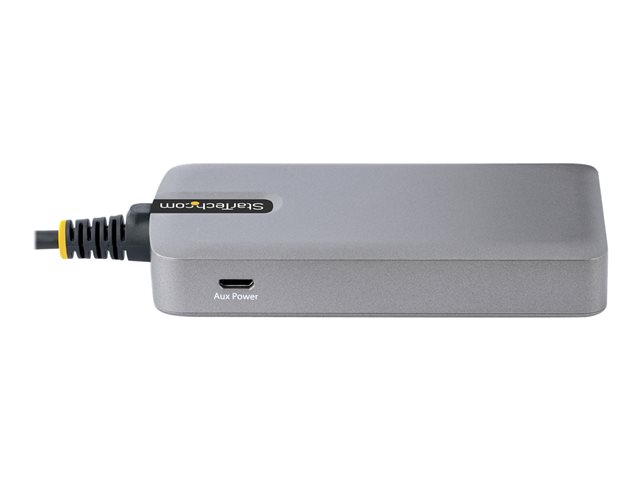 StarTech.com 3-Port USB Hub with Ethernet, 3x USB-A Ports, Gigabit Ethernet RJ45, USB 3.0 5Gbps, Bus-Powered, USB Hub w/ GbE and 1ft/30cm Long Cable, Portable Laptop USB Hub - USB Expansion Hub w/ Ethernet Adapter (5G3AGBB-USB-A-HUB) - Hub - 3 x USB