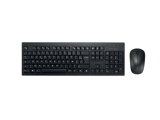 Kensington KM270 EQ - Keyboard and mouse set - rechargeable - full size - wireless - 2.4 GHz, Bluetooth - AZERTY - French