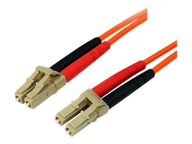 StarTech.com 10m Fiber Optic Cable - Multimode Duplex 50/125 - LSZH - LC/LC - OM2 - LC to LC Fiber Patch Cable - Patch cable - LC multi-mode (M) to LC multi-mode (M) - 10 m - fibre optic - duplex - 50 / 125 micron - orange - for P/N: GLCLHSMDSTTA, GLCSXMMDST, GLCSXMMDSTT, JD118BST, MASFP1GBSXST, SFP100BFXST