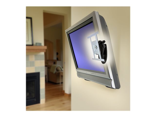 Mounting kit (pivot, knob) for TV - black - screen size: up to 40'' - mounting interface: 100 x 100 mm, 75 x 75 mm, 200 x 200 mm, 200 x 100 mm - wall-mountable