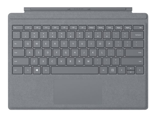Microsoft Surface Pro Signature Type Cover - Keyboard - with trackpad - backlit - German - light charcoal - commercial - for Surface Pro 7
