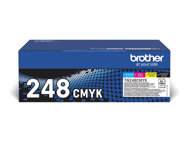 Brother TN248VAL Multipack - 4-pack - black, yellow, cyan, magenta - original - box - toner cartridge - for Brother DCP-L3520, DCP-L3560, HL-L3220, HL-L3240, HL-L8240, MFC-L3760, MFC-L8390