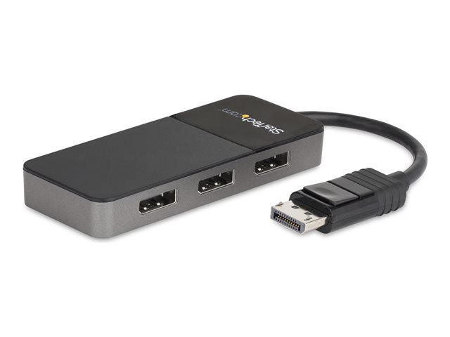 StarTech.com 3-Port Multi Monitor Adapter, DisplayPort 1.4 to 3x 4K DP Video Splitter, Triple or Dual 4K, Laptop/Desktop DisplayPort MST Hub for Multiple Monitors, Windows Display Adapter - Multi Stream Transport (MST14DP123DP) - Video/audio splitter - 4 x DisplayPort - desktop
