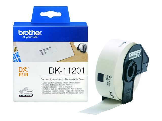 Brother DK-11201 - Black on white - 29 x 90 mm 400 label(s) (1 roll(s) x 400) address labels - for Brother QL-1050, 1060, 1110, 500, 550, 560, 570, 580, 600, 650, 700, 710, 720, 820