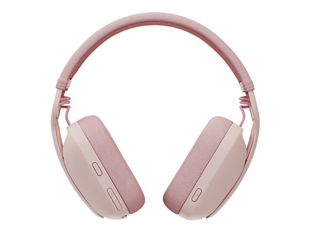 Logitech Zone Vibe 100 - Headset - full size - Bluetooth - wireless - rose