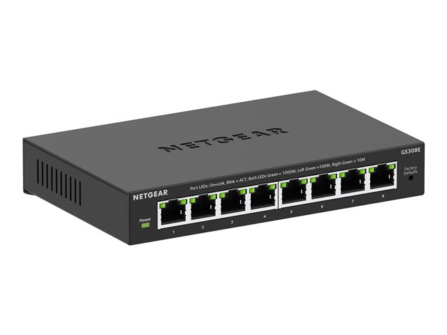 NETGEAR 300 Series SOHO Plus GS308E - Switch - L3 Lite - smart - 8 x 10/100/1000