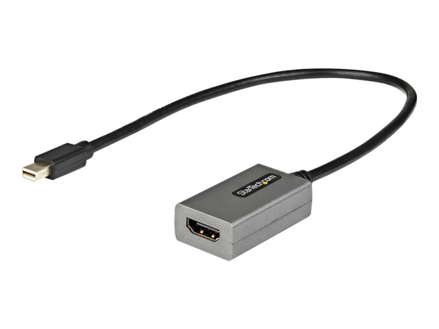 StarTech.com Mini DisplayPort to HDMI Adapter, mDP to HDMI Adapter Dongle, 1080p, Mini DisplayPort 1.2 to HDMI Monitor/Display, Mini DP to HDMI Video Converter, 12\" Long Attached Cable - Thunderbolt 1/2 Compatible (MDP2HDEC) - Adapter - Mini DisplayP
