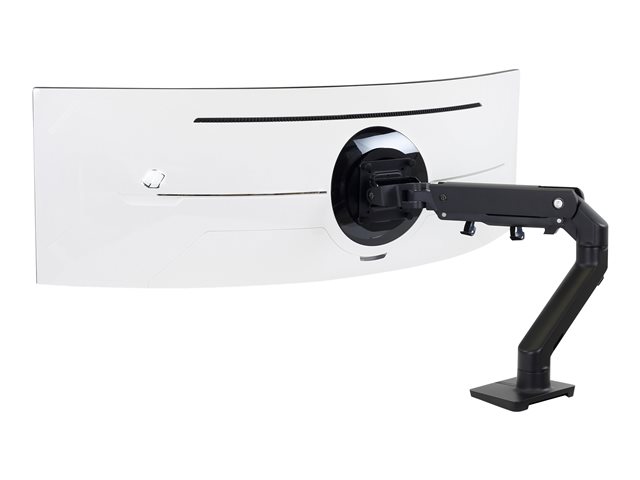 Ergotron HX - Mounting kit (articulating arm, desk clamp mount, grommet mount, mounting hardware, extension part, HD pivot) - Constant Force Technology - for LCD display/ curved LCD display - matte black - screen size: up to 49\"