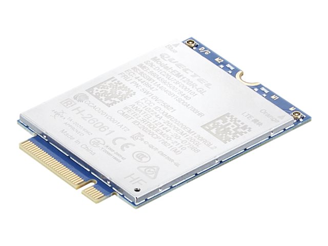 Quectel EM120R-GL - Wireless cellular modem - 4G LTE Advanced - M.2 Card - 600 Mbps - for ThinkPad X1 Carbon Gen 9 20XW (WWAN upgradable), 20XX (WWAN upgradable)