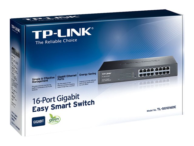 TP-Link JetStream TL-SG1016DE - Switch - Managed - 16 x 10/100/1000 - rack-mountable
