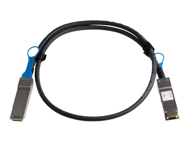 StarTech.com Juniper QFX-QSFP-DAC-1M Compatible 1m 40G QSFP+ to QSFP+ Direct Attach Cable Twinax, 40GbE QSFP+ Copper DAC 40 Gbps Low Power Passive Transceiver Module DAC, 40GE QSFP+ Cable - Lifetime Warranty (QFXQSFPDAC1M) - Direct attach cable - QSFP+ to QSFP+ - 1 m - twinaxial - SFF-8436 - passive - black