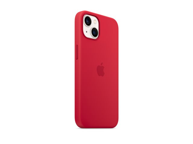 Apple - Back cover for mobile phone - MagSafe compatibility - silicone - red - for iPhone 13