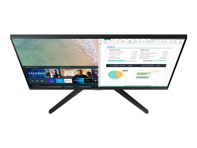 Samsung S24AM506NU - M50A Series - LED monitor - Smart - 24\" - 1920 x 1080 Full HD (1080p) @ 60 Hz - IPS - 250 cd/m² - 1000:1 - HDR10 - 14 ms - 2xHDMI - speakers - black