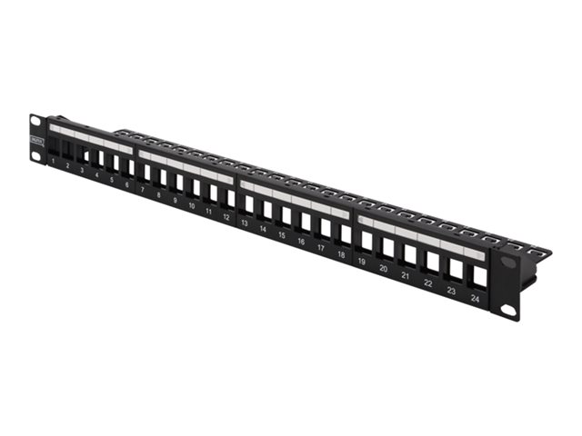 MODULAR PATCH PANEL SHIELDED 24-PORT COLOR BLACK