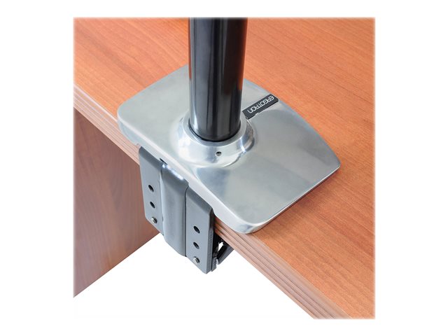 Ergotron LX HD Sit-Stand - Mounting kit (articulating arm, pole, VESA adapter, desk clamp base, grommet-mount base) - Constant Force Technology - for LCD display - polished aluminium - screen size: up to 49\"