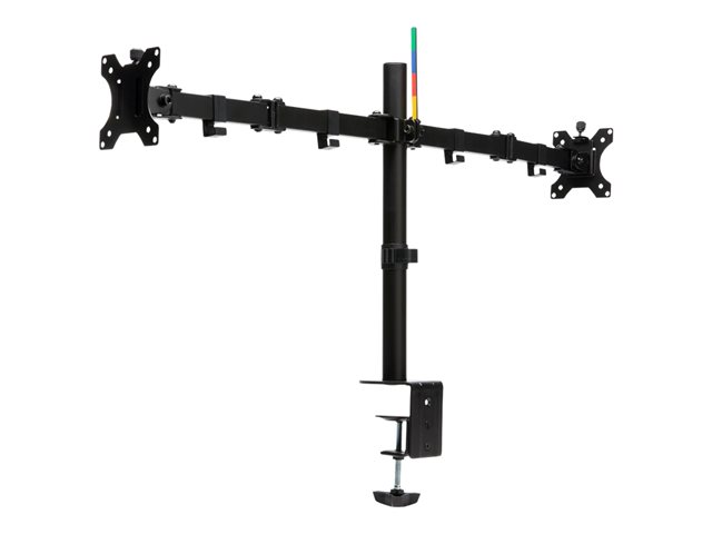 Kensington SmartFit Ergo Dual Extended Monitor Arm - Mounting kit - adjustable arm - for 2 monitors - metal - black - screen size: up to 32\" - desktop, C-clamp, grommet, desk-mountable