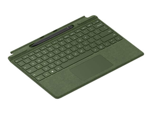Microsoft Surface Pro Signature Keyboard - Keyboard - with touchpad, accelerometer, Surface Slim Pen 2 storage and charging tray - AZERTY - French - forest - with Slim Pen 2