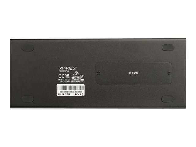 StarTech.com Thunderbolt 3 Dock, Dual Monitor 4K 60Hz TB3 Laptop Docking Station with DisplayPort, PCIe M.2 NVMe SSD Enclosure, 85W Power Delivery, SD 4.0 Reader, 10Gbps USB-C, 2 USB-A Hub - 85W Thunderbolt 3 Dock (TB3DK2DPM2) - Docking station - Thunderbolt 3 - DP, Thunderbolt - 1GbE - TAA Compliant - for P/N: ARMBARDUO, ARMBARDUOV, ARMDUAL, ARMDUAL30, ARMDUALV, ARMSLIMDUO
