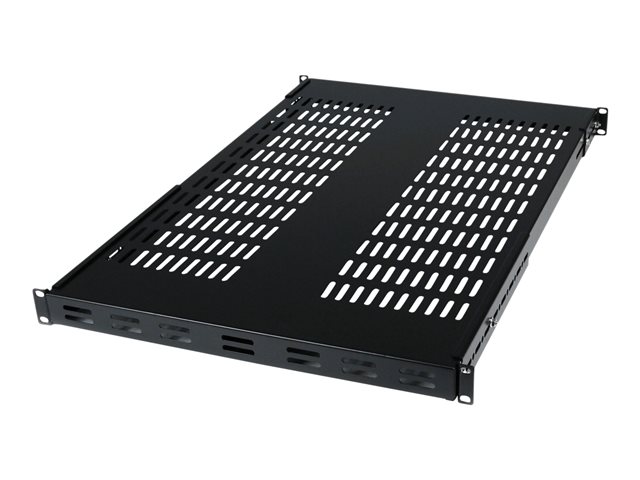 StarTech.com 1U Adjustable Vented Server Rack Mount Shelf - 175lbs - 19.5 to 38in Deep Universal Tray for 19\" AV/ Network Equipment Rack (ADJSHELF) - Rack shelf - black - 1U - 19\" - for P/N: CABSCRWS1224, RK1536BKF, RK1836BKF, RK3236BKF, RK4236BKB, RK4242BK24, RK4242BK30