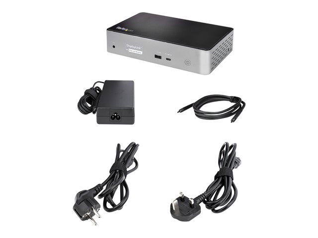 StarTech.com USB-C Dock, 4K 60Hz Quad Monitor DisplayPort & HDMI, Universal USB C Docking Station with 100W Power Delivery Charging, USB Hub w/ 1x USB Type-C & 3x USB-A, Ethernet, Audio - Thunderbolt 3 Compatible (DK31C4DPPDUE) - Docking station - USB-C 3.2 Gen 2 / Thunderbolt 3 - 4 x DP, 4 x HDMI - 1GbE