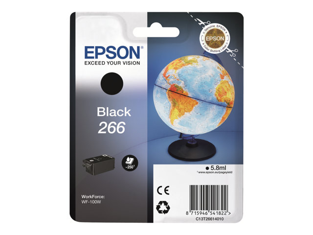 Epson 266 - 6 ml - black - original - ink cartridge - for WorkForce WF-100W