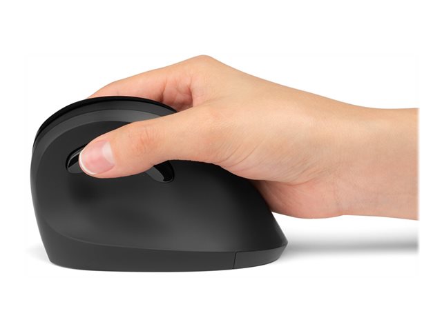 Kensington Pro Fit Ergo Wireless Mouse - Mouse - ergonomic - 5 buttons - wireless - 2.4 GHz, Bluetooth 4.0 LE - USB wireless receiver - black - retail